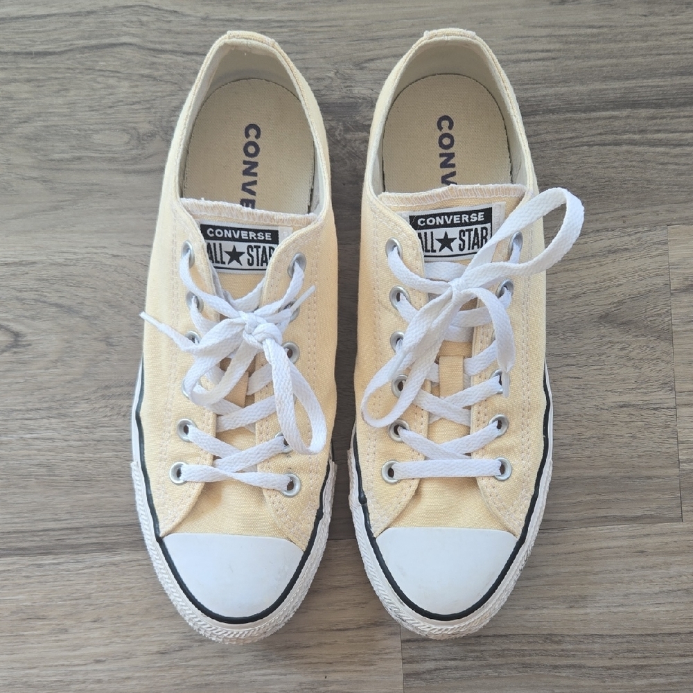 Converse All Star Pale Yellow Canvas Shoes